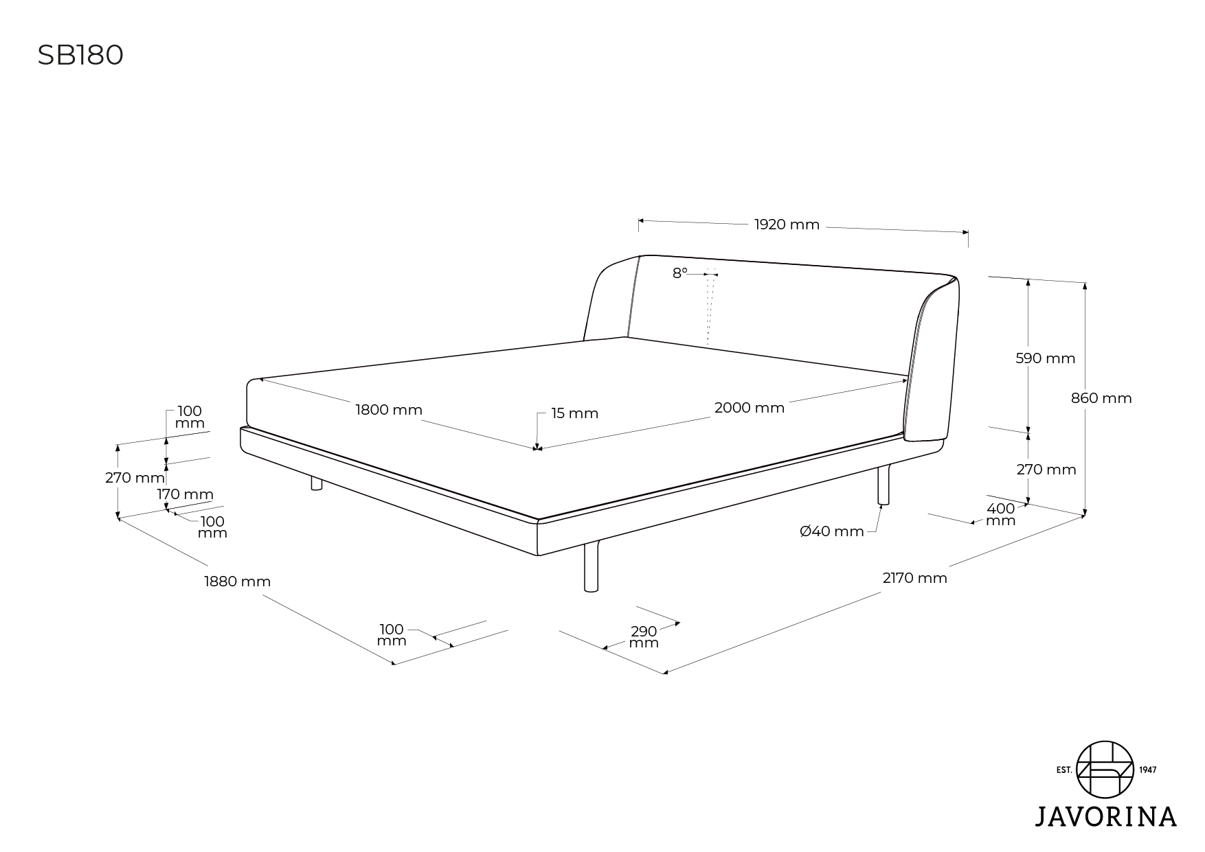 Javroeina Bett SOFT - Teschnische Details
